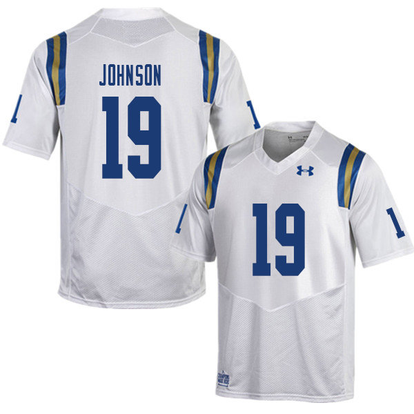 Men #19 Alex Johnson UCLA Bruins College Football Jerseys Sale-White